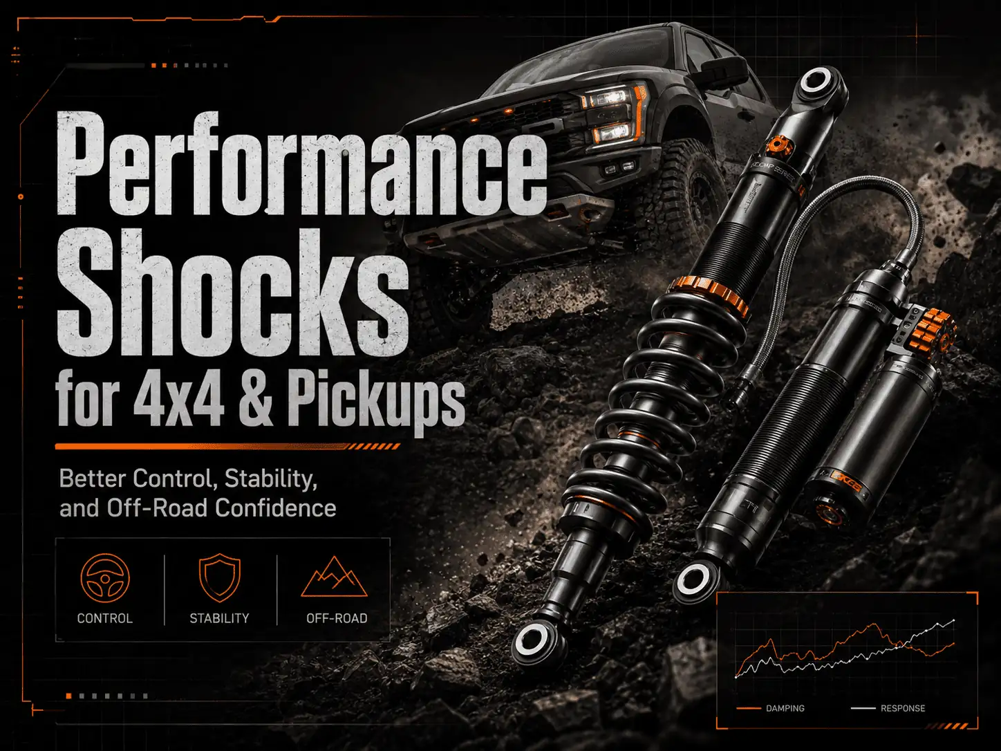 Performance Shocks for 4x4 & Pickups: Better Control, Stability, and Off-Road Confidence
