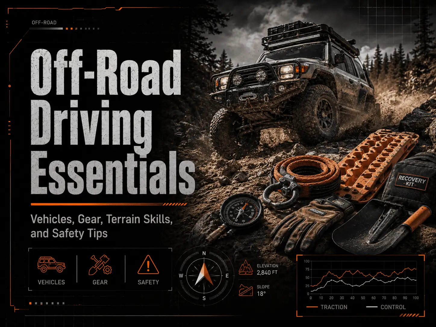 Off-Road Driving Essentials: Vehicles, Gear, Terrain Skills, and Safety Tips